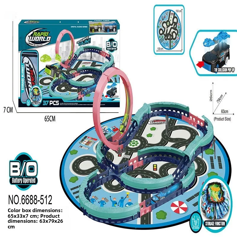 

Remote Control Racing Car Tra Toy for Children Colion Cetition DIY Assembly Model Car Train Set G Neutral