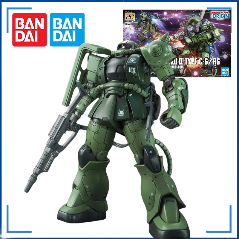 Bandai Genuine GUNDAM HG GTO 1/144 ZAKU II TYPE C-6/R6 Anime Action Figure Assembly Toys Collectible Model Decorative Toy Gifts