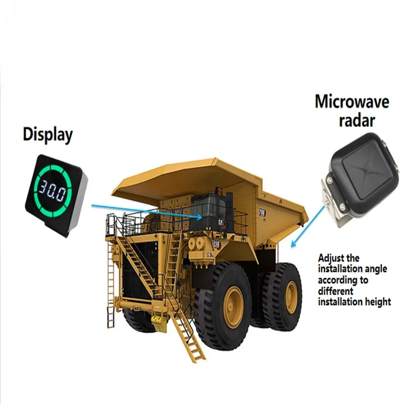 Mining truck safety technology blind spot assist 77Ghz millimeter wave reversing radar system