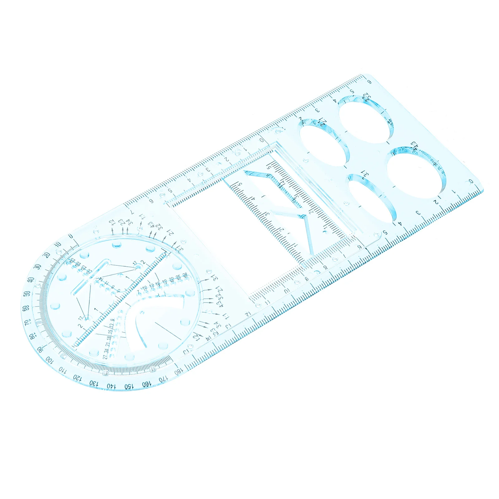 Drawing Ruler Set Plastic Geometric Templates For School Students Multifunctional Measuring Draft Tool Geometry Math