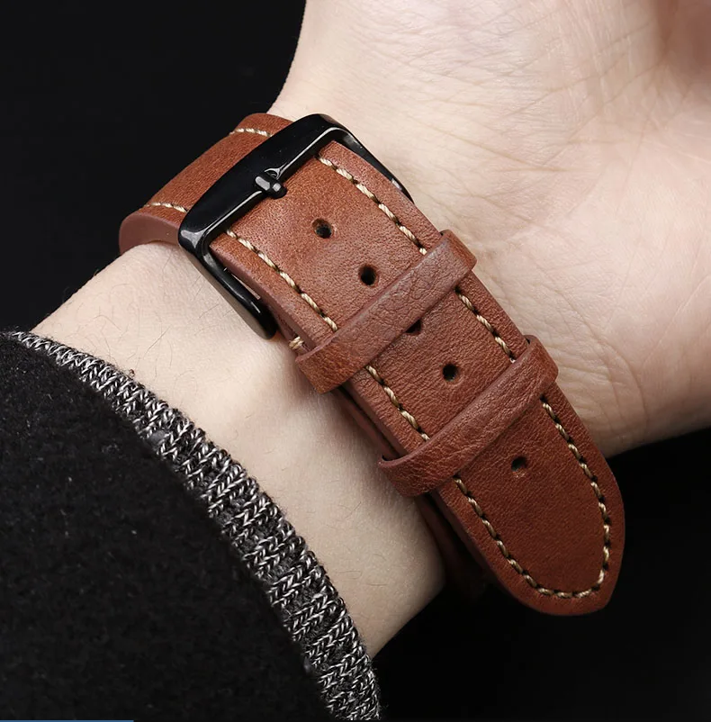 Ремешок из натуральной кожи для наручных часов Citizen Sao Orange Eco-Drive, мужской водонепроницаемый ремешок для часов серии Omega/Mido, 22 мм