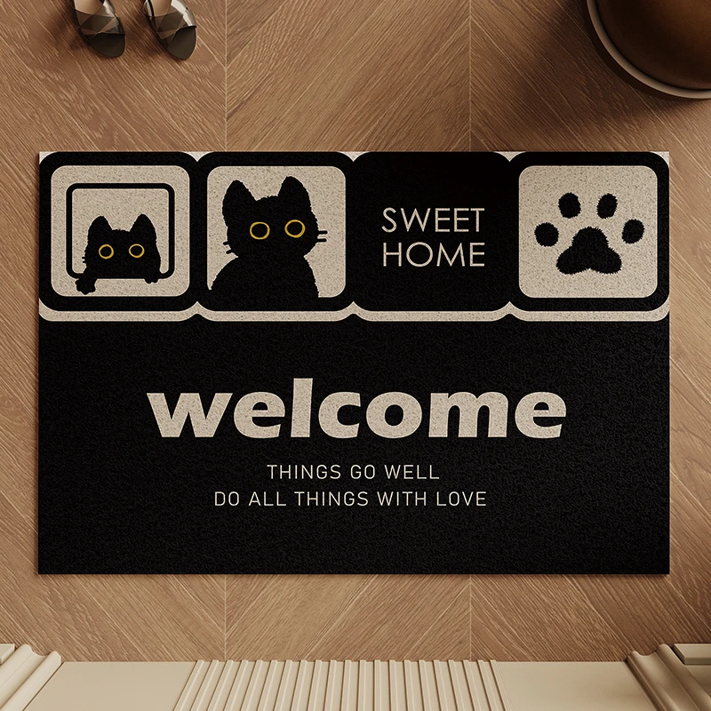Entry door floor mat wire ring household door foot mat outside door non-slip and dirty resistance