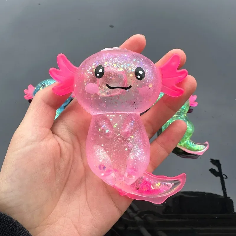 Neue Bunte Salamander-Maltose-Fidget-Spielzeuge, Quetschbare Maltose-Zucker-Dehnbare Axolotl-Spielzeuge, Lustige Quetsch-Geburtstagsartikel, Anti-Angst-Geschenk