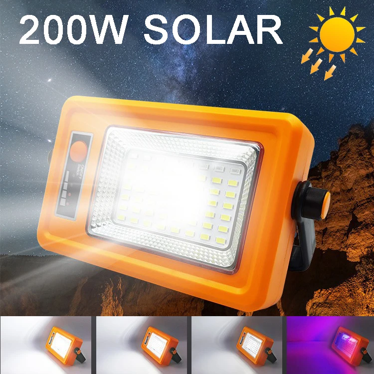 

Solar light Led Work Portable Light 18650 Battery Lamp USB Spotlight Waterproof Lantern Camping Panel Magnet Mini Search Outdoor