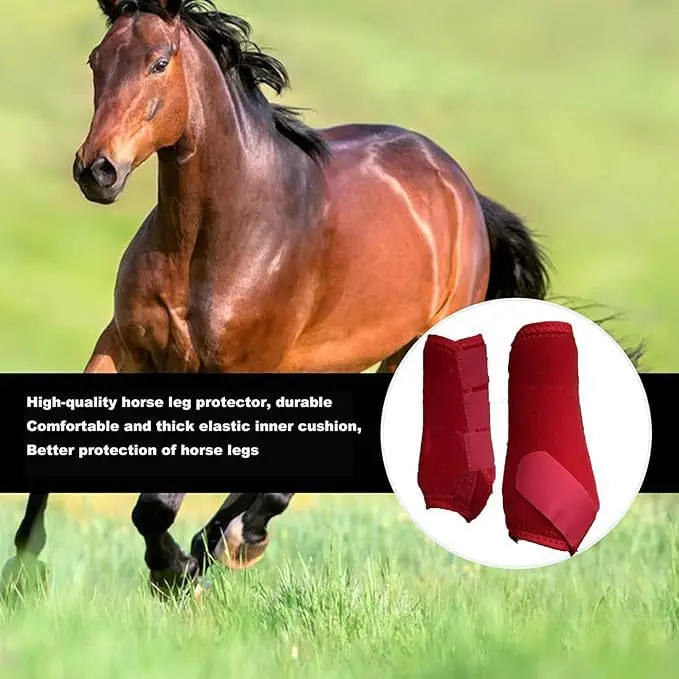 Cavalo leggings evitar colisão bandagem pernas de cavalo caso protetor engrenagem protetora cavalo ferido respirável caso protetor