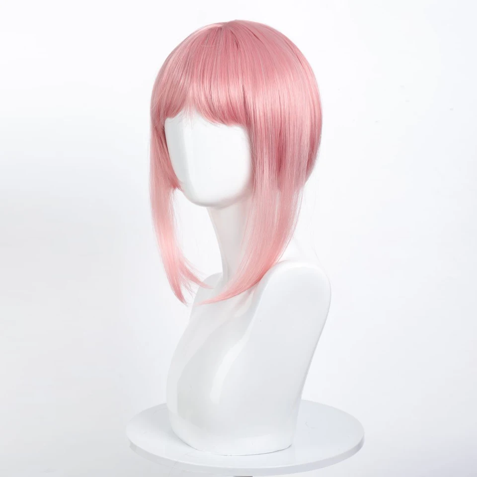 OLACARE فتاة سحرية صغيرة مستديرة الغزلان العين حديقة كوس شعر مستعار شعر مستعار تأثيري أنيمي مشروع قصير الوردي مقاومة للحرارة بيروكات صناعية #3