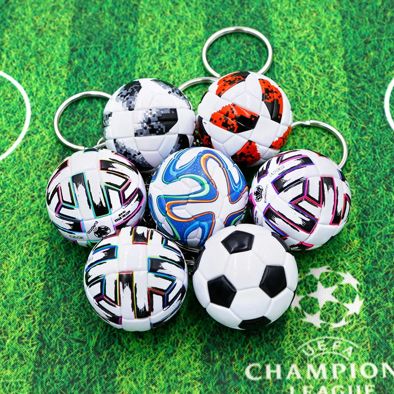 2022 European Football Imitation Leather Keychain Match Ball Fans Souvenir Keyring Phone Fashion Pendant Boy Exquisite Gift