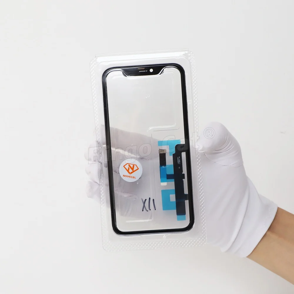 Novecel 5pc 1:1 Similar OEM Touch Screen Glass Digitizer Sensor+OCA +Dust Gauze for iPhone 14 13 XS 11 12 Pro Max Replacement