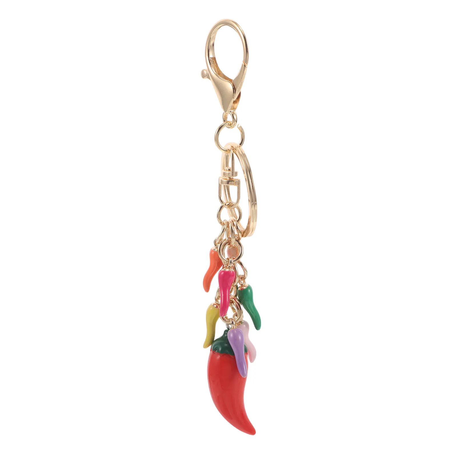 Red Chili Pepper Keychain Cute Resin Vegetable Pendant Charm Mini Simulated Food Bag Hanging Decoration - Kawaii Backpack