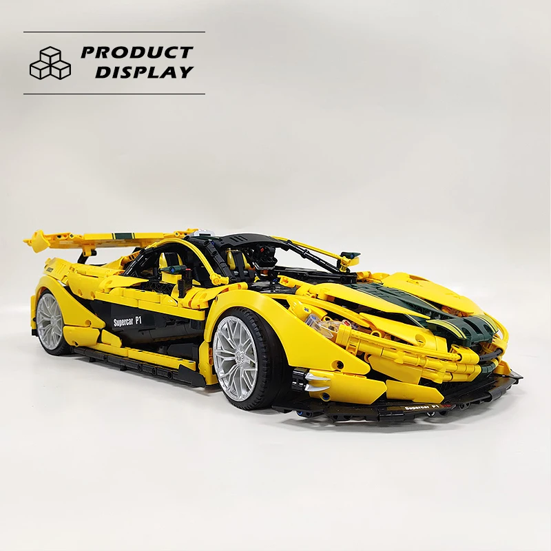 وحدات بناء طراز P1 لسيارات السباق الفائقة للأطفال ، مجموعة التجميع ، ديكورات سطح المكتب ، الطوب البلاستيكي التقني ، اللعب كهدايا ، الحجم #3