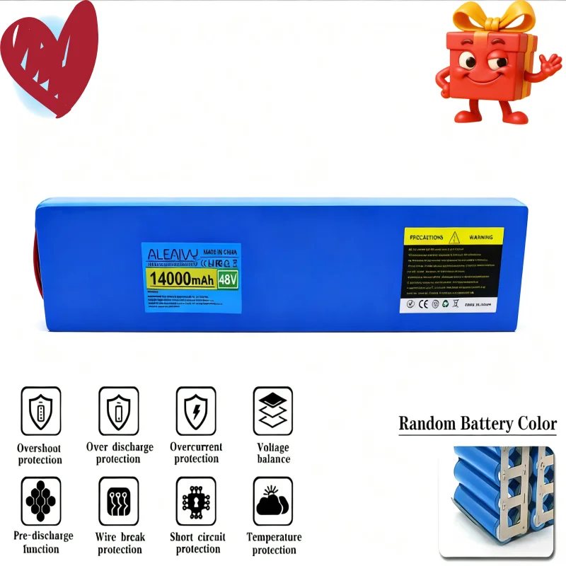 

Upgraded 48V 14Ah 13S4P Li-ion Battery Pack with BMS for Kugoo M4 Pro Max Speed, Replacement for Original Built-in Battery