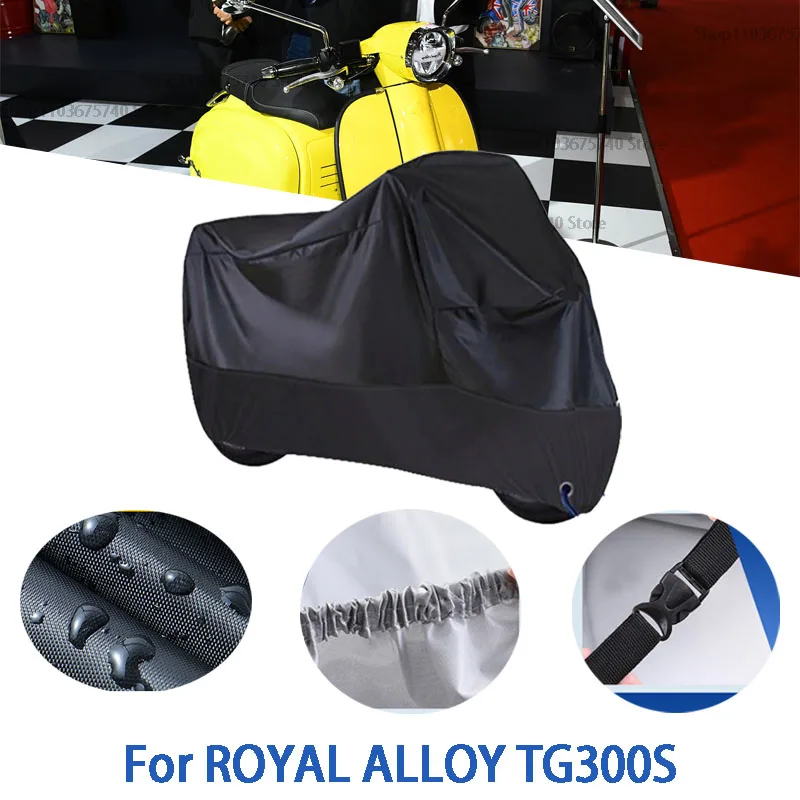 

Полные чехлы для мотоциклов ROYAL ALLOY TG300S, автомобильные на открытом воздухе, защита от солнца, пыли, без ушей, утолщенные оксфордские чехлы, аксессуары
