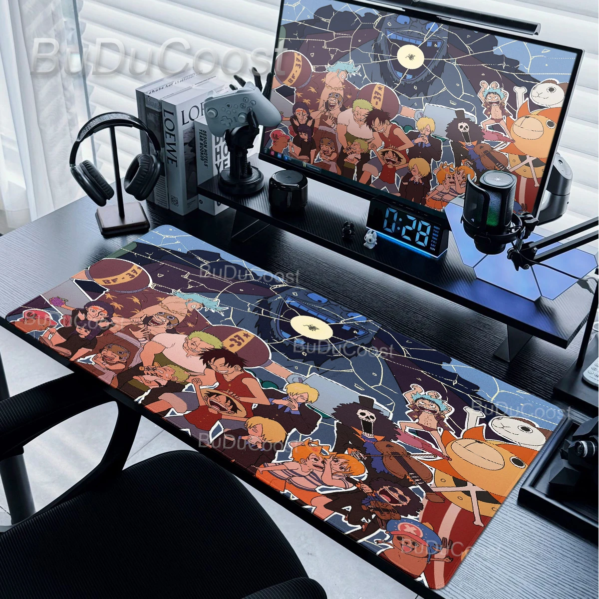 ONE PIECE Roronoa Zoro Anime Mousepad Luffy Large Desk Mat Office Keyboard Rubber PC Non-slip Mouse Pad Gaming Accessories Rug