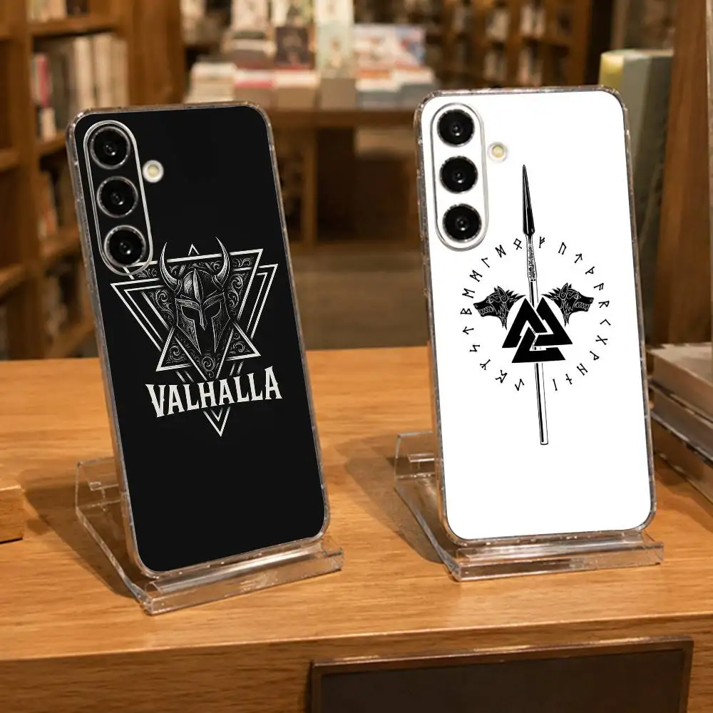 

Valknut Viking symbo symble logo Phone Case For Samsung A71, A70, A52, A51, A40, A30, A20 Transparent Cover