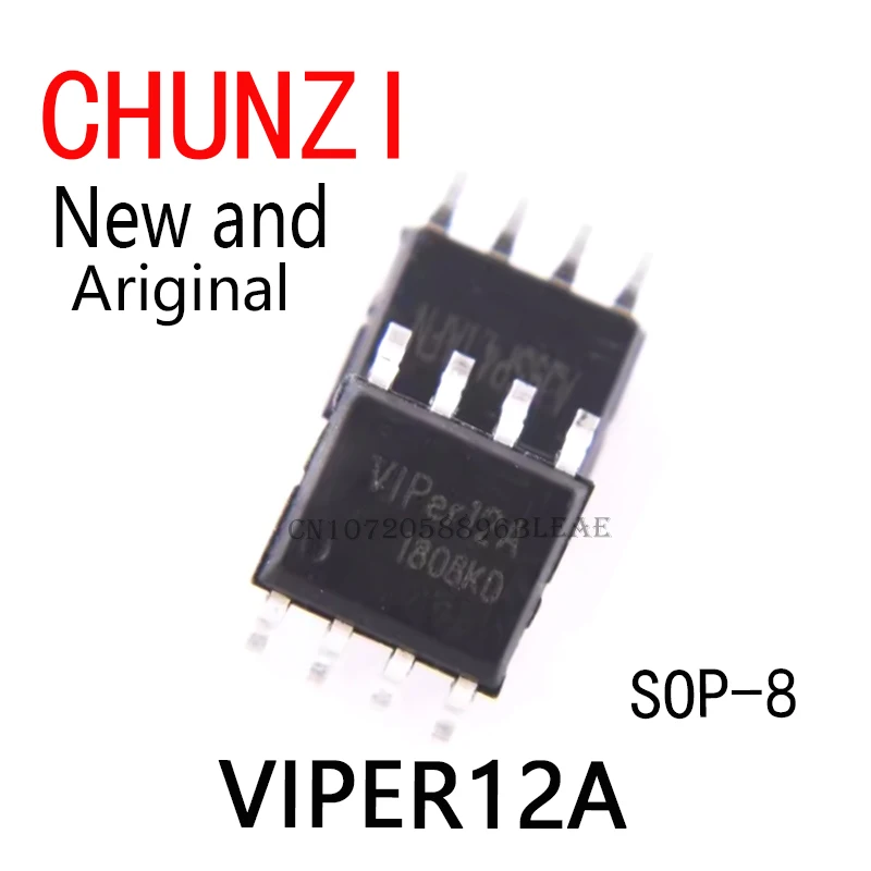 5 PCS Novo e Original SMD VIPER12 12A VIPER12AS VIPER12ASTR SOP-8 VIPER12A
