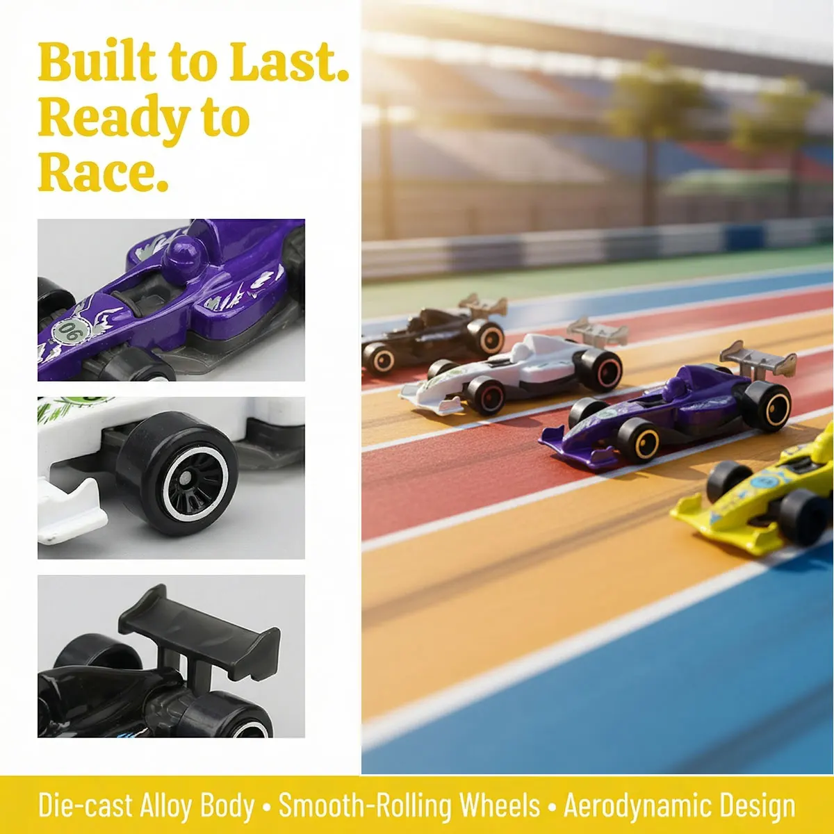 Miniature 1:64 Alloy Racing Cars Combinations, 2/4/6/12 Pcs Board Game Toy Entertainment Set