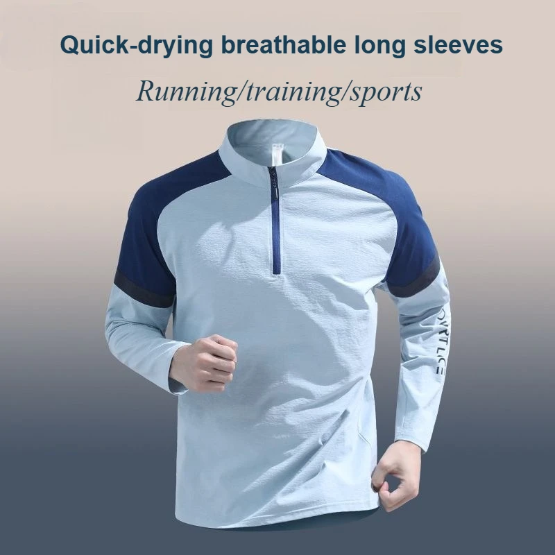 

New Sports T-shirt Men's Autumn Winter Quick-drying Short-sleeved Sports Tops Breathable Long-sleeved T-shirt Running Clothes