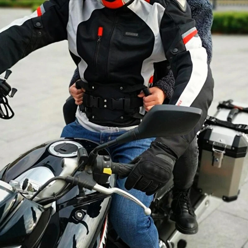 Motorcycle Waist Safety Belt Motorcycle Passenger Pillion Grab Handles Passenger Safety Belt Rear Grab Handle