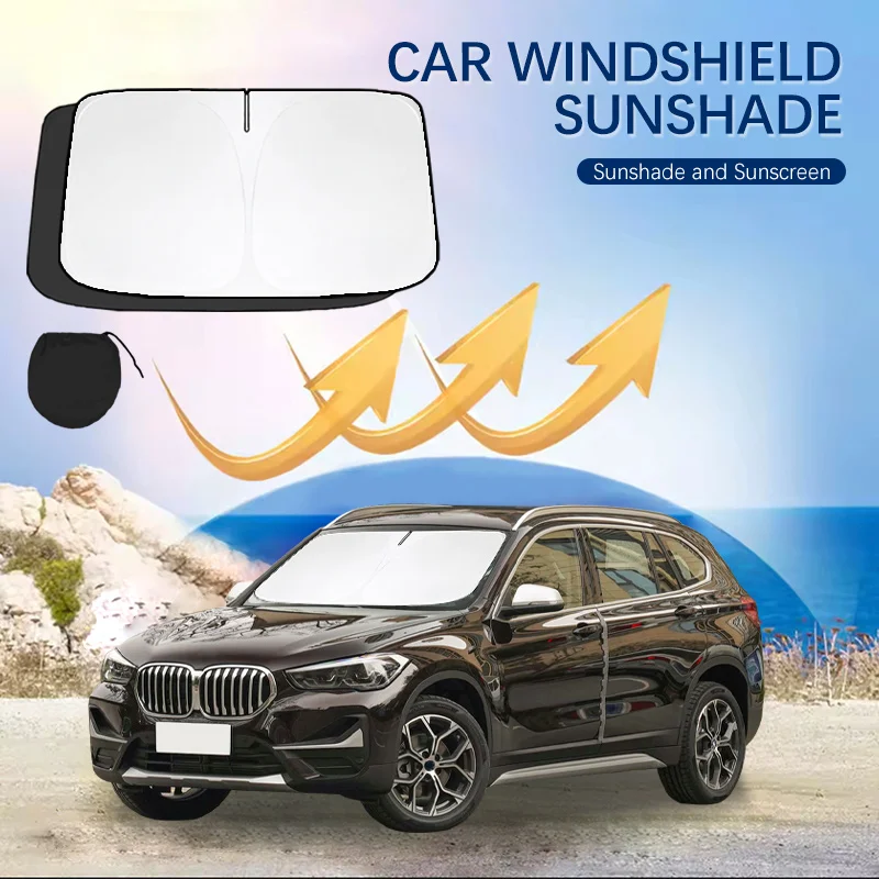 

For BMW X1 F48 F49 2016-2019 Windshield Sun Shade Sunshade Sun Visor Protector Foldable Blocks UV Rays Laser Sun Protector