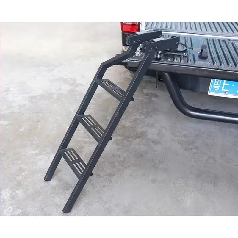 Universal tailgate rotary ladder suitable for pickup truck car rear door tailgate folding auxiliary 126CM