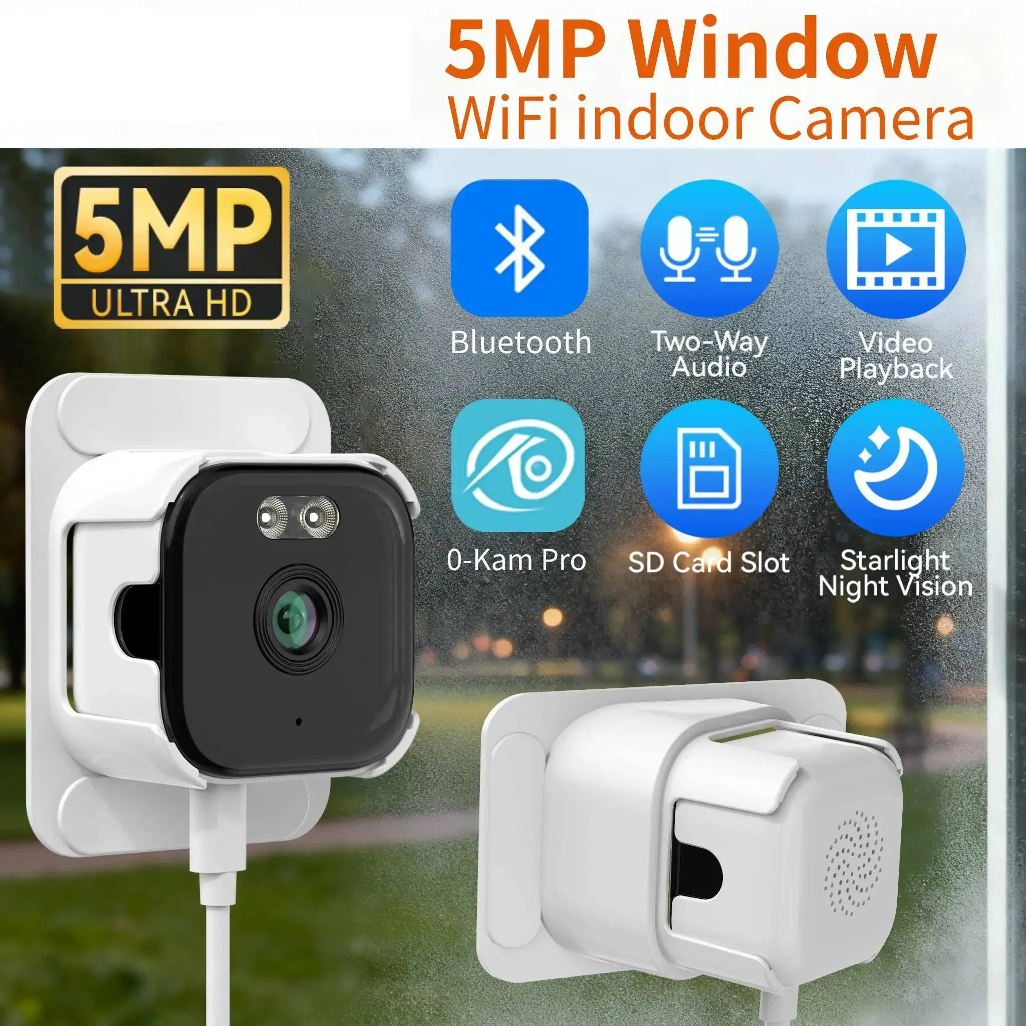 Câmera de Segurança WiFi Mini 1080P HD com Visão Noturna para Ambientes Internos, Câmera Inteligente de Proteção e Segurança 2026
