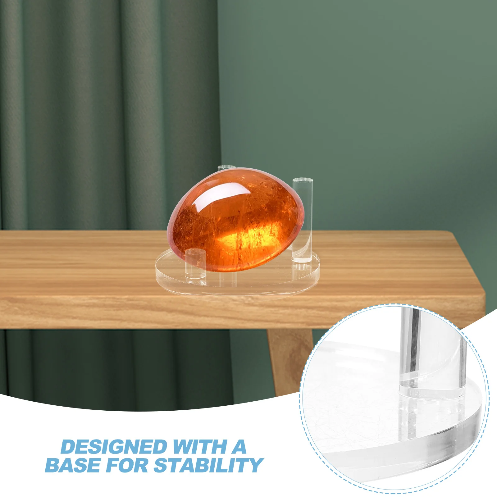 

Acrylic Jewelry Display Stand 11x11cm Clear Holder for Stones Minerals Gemstones Collectibles Organizers Small Pedestal