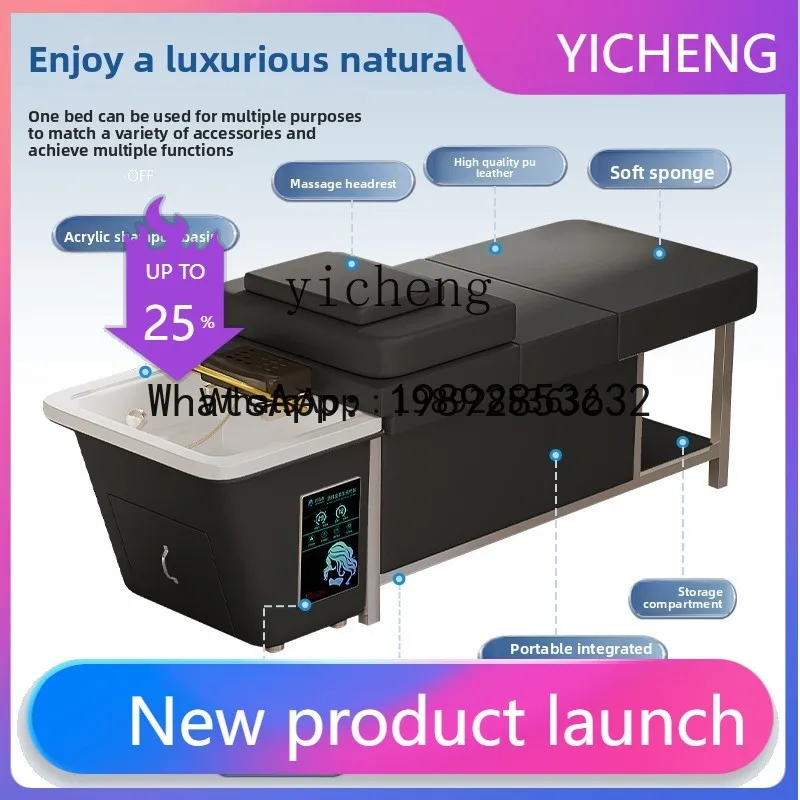 

water storage type head treatment water circulation shampoo bed free of water connection special massage bed
