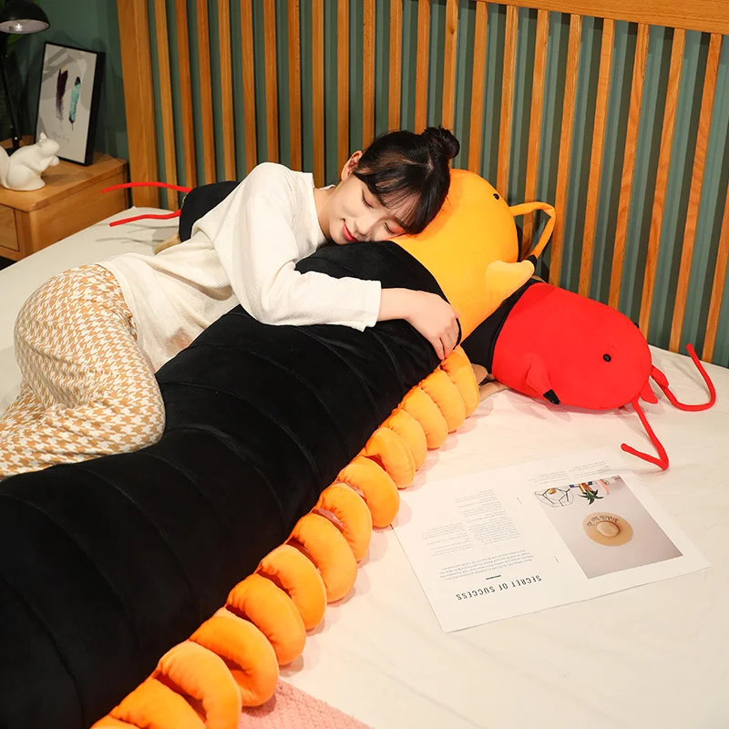 Simulato centopiedi peluche bruco lungo cuscino bambola che dorme gamba morsetto bambola che dà fidanzata regalo di compleanno