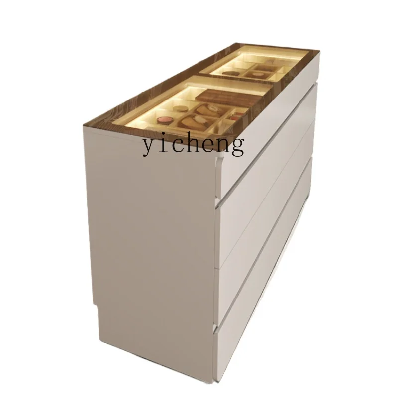 XL Island Cabinet with Light Simple Chest of Drawer Ultra-Thin 30cm Jewelry Storage Cabinet