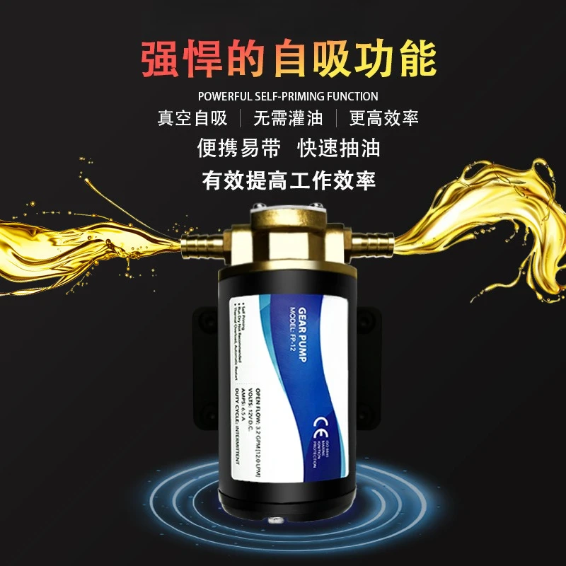 FP12 All Copper Gear Diesel Self Priming Pump 24V Oil Transfer Device For Vehicle Engine Lubrication Fuel Conveying Equipment