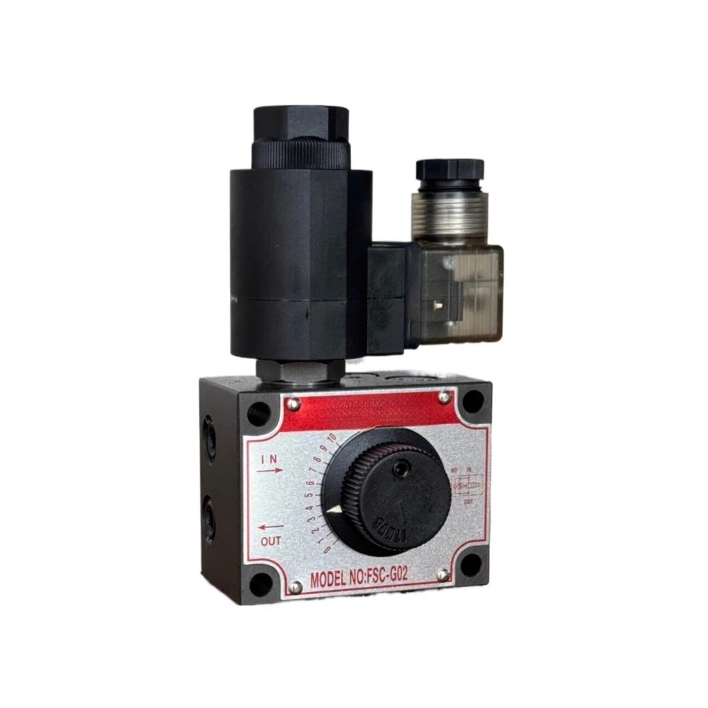 High quality pressure compensated hydraulic flow control valve for outlet