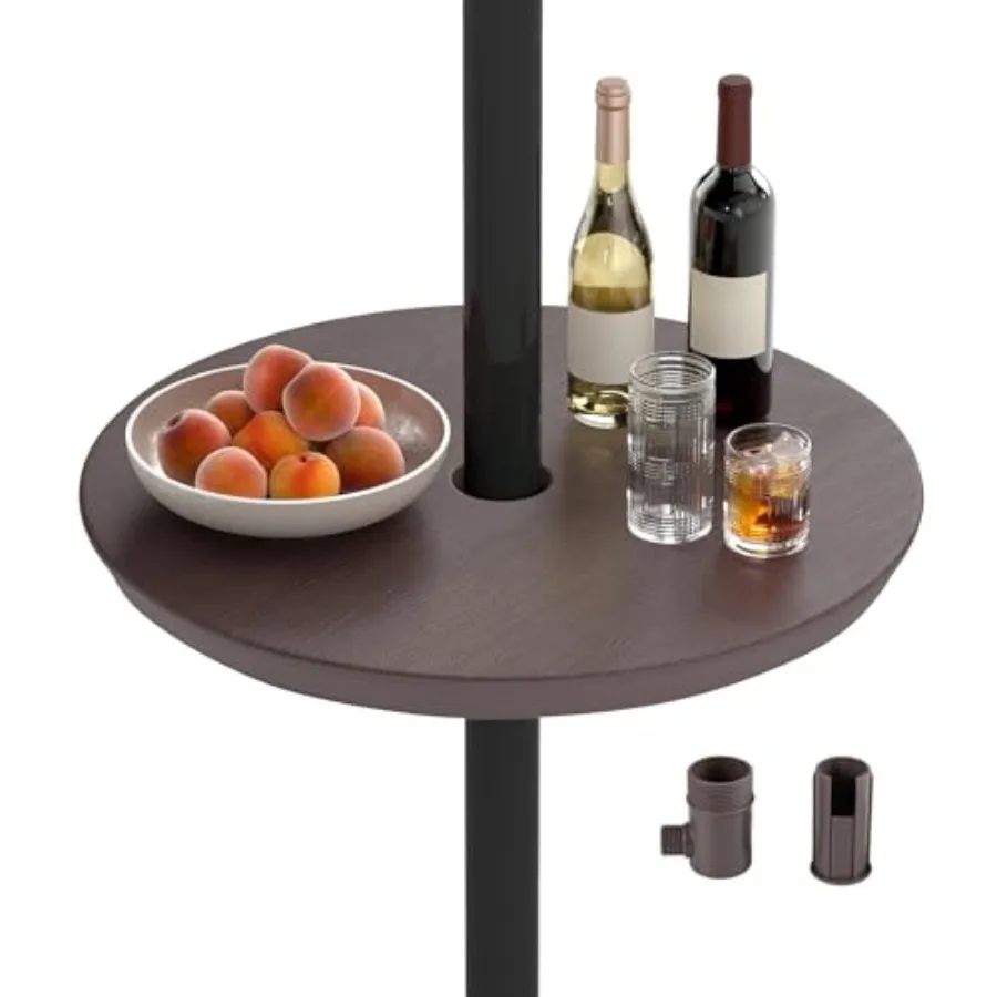 

Круглый столик-подставка для зонта 20 дюймов с отверстиями 1,5 и 1,9 дюйма, имитация дерева, портативный, для уличного использования