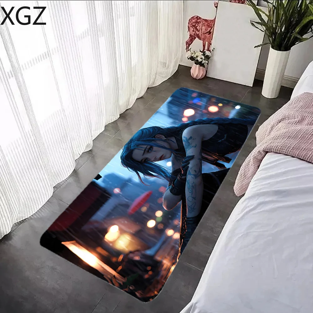 League of Legends Jinx bathroom living room non-slip carpet bedroom mat entrance door door mat floor decoration protective