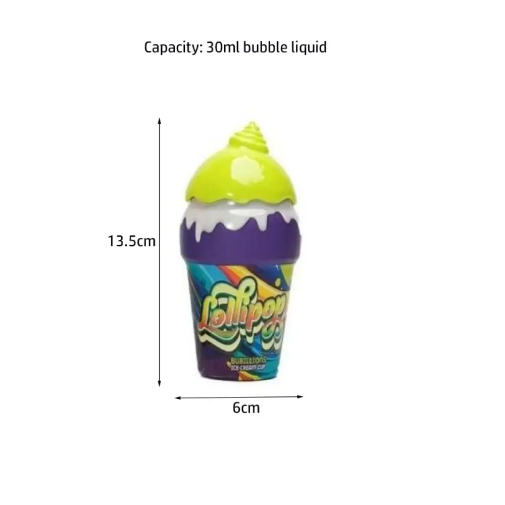 Ice Cream Shape Children Bubble Blowing Toys 30ML Inverted Without Spilling Liquid Bubble Bottle Portable Handheld Bubble Water