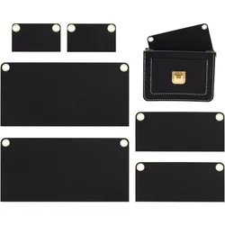 Organizer Insert Envelope Inner Pocket Storage with Eyelet Women Wallet Conversion Kit Accessories for Pochette Clutch Bag Black