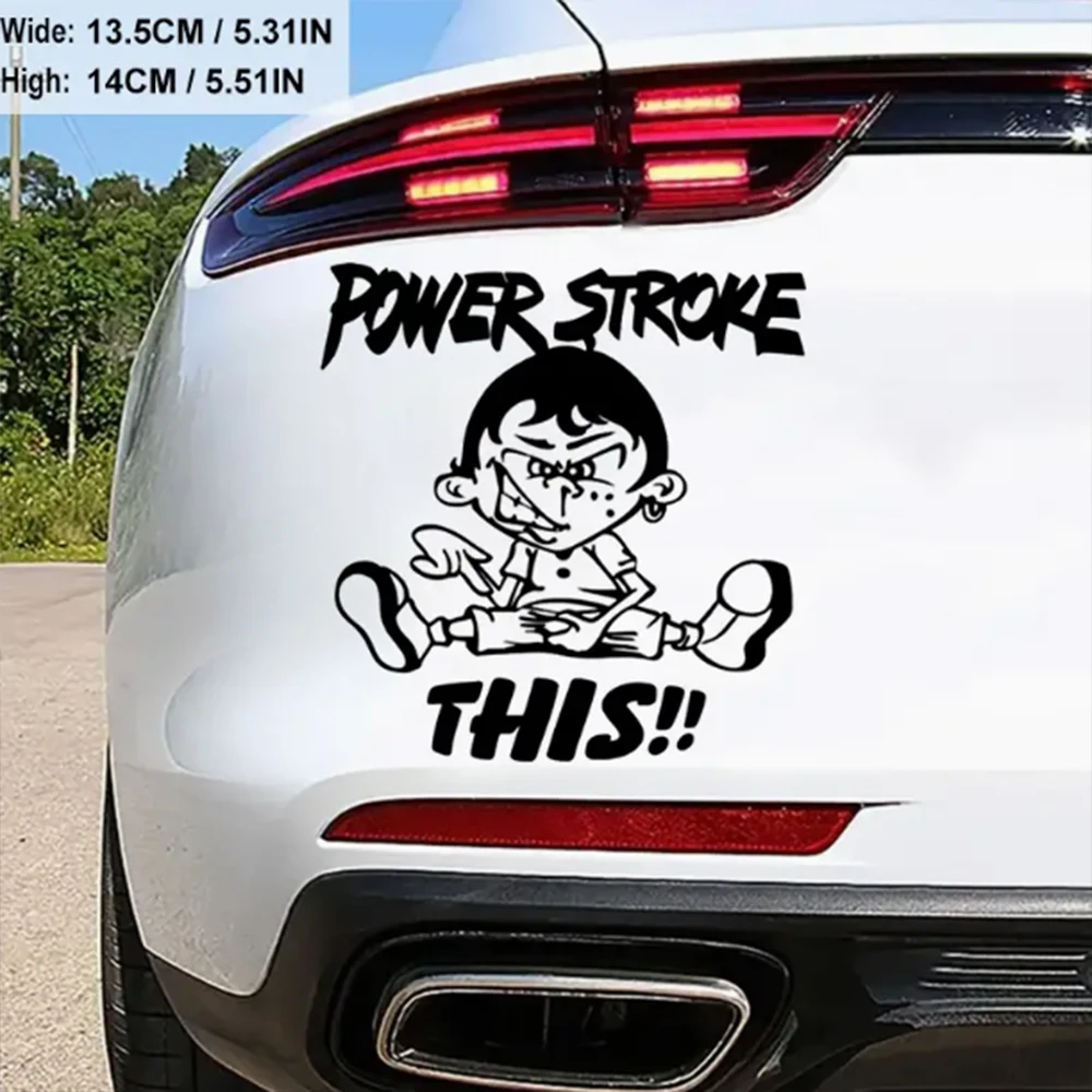 Power Stroke This Funny Car Stickers For Laptop Water Bottle Motorcycle Vehicle Paint Window Wall Cup Toolbox Guitar Scooter