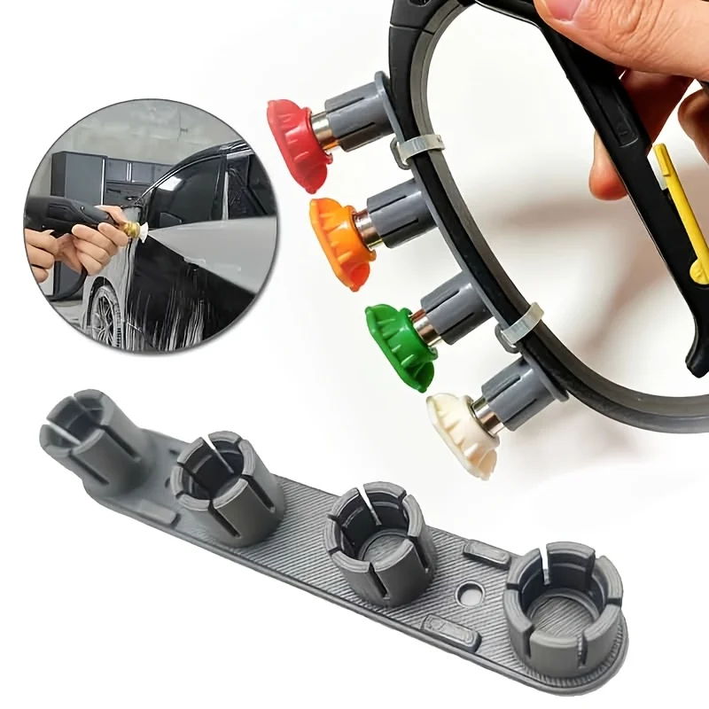 Quick Plug 1/4 Car Wash Nozzle Storage 3D Printed Holder Rack Universal Durable For Pressure Washer Garage Tool Organizer