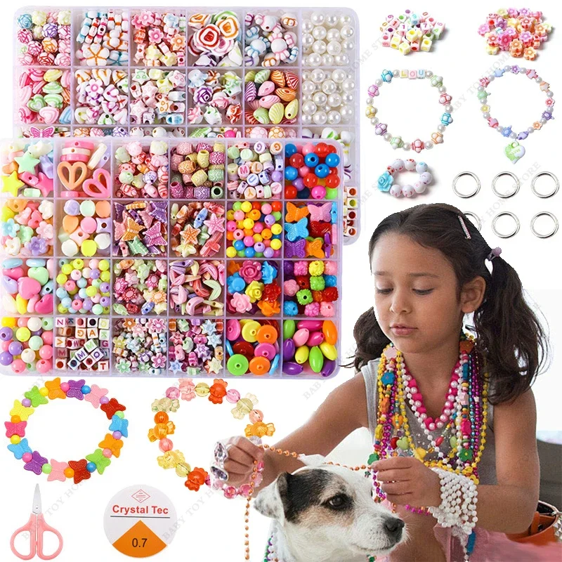 

DIY Bead Kits for Jewelry Making Craft s Girls Colorful Acrylic Set Crafting