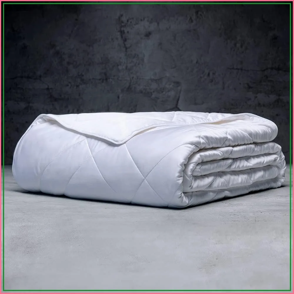 Lightweight Bamboo Rayon Blanket Full/Queen 86x92 in Super Soft Thermal Regulating White