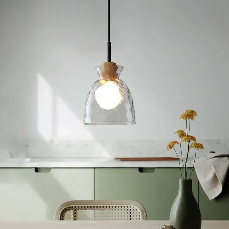 Lampe LED Suspendue en Verre Transparent au Design Moderne, Luminaire Décoratif d'Nik, Idéal pour une Chambre à Coucher, un Salon, une Cuisine, une Salle à Manger ou un Restaurant