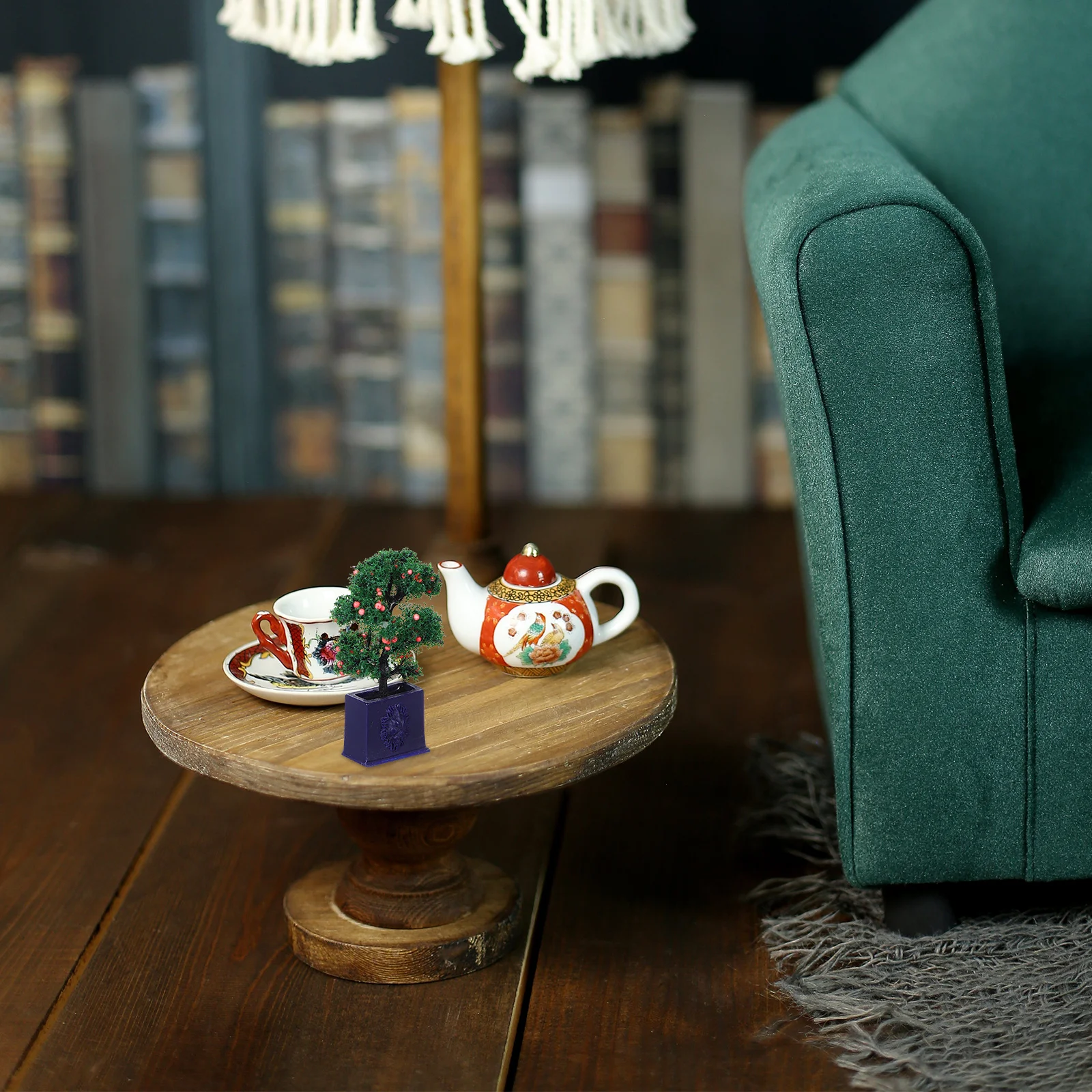 

3pcs Miniature Potted Fruit Trees Artificial Plants Realistic Fake Indoor Decor For Dollhouse Crafts Photography Props Tree Set