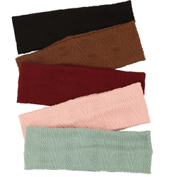 Geebro Women Arrow Pattern Knitted Headbands Slouchy Turban Fashion Hairband Elastic Soft Headdres Lady Hair Accessories