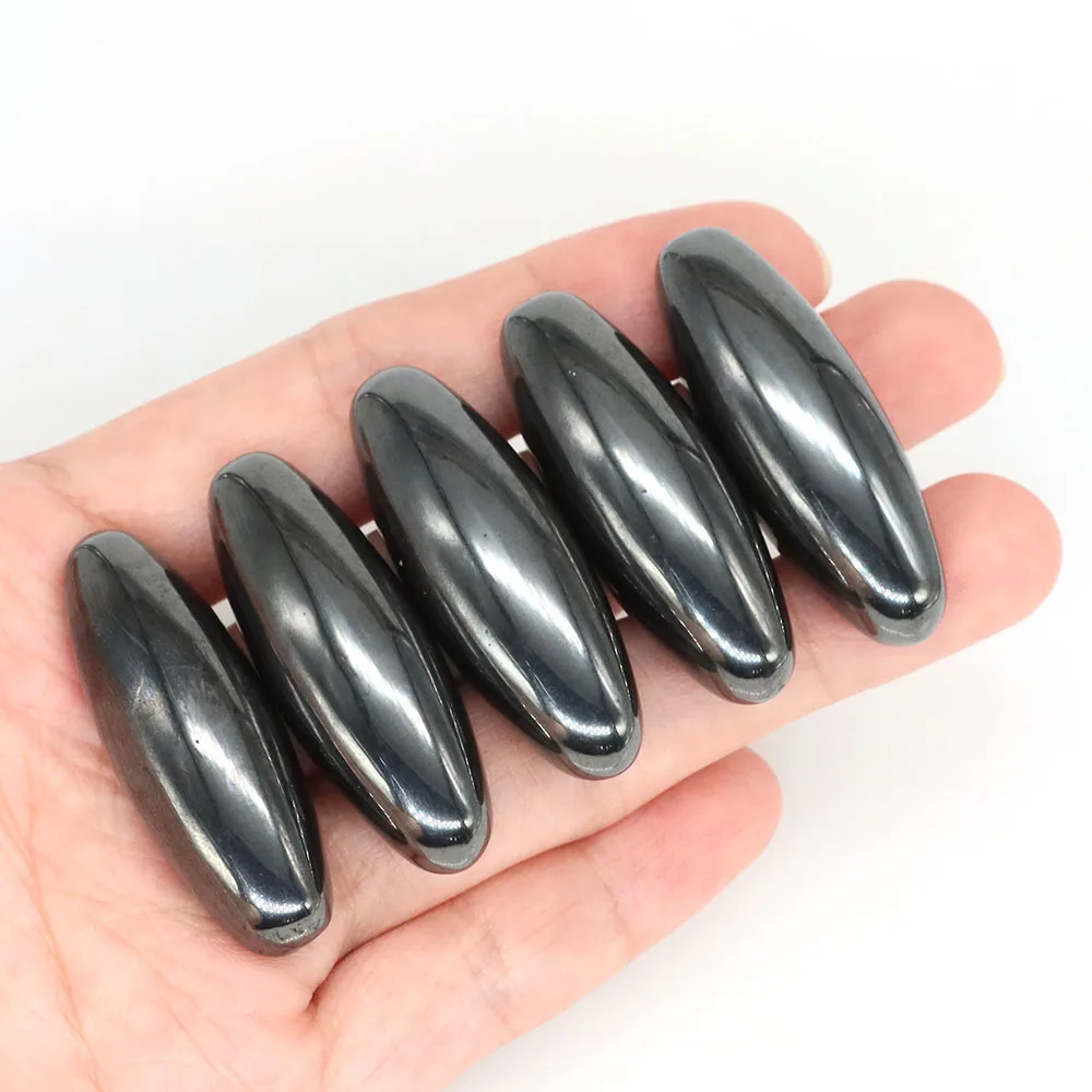 Black Lodestone Magnetite Tumbled Stones Oval Magnet Beads Reiki Crystal Healing Energy Gemstone Natural Magnetic Hematite Decor