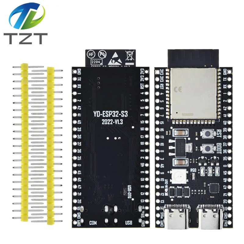 TZT ESP32-S3-DevKitC-1 ESP32-S3 WiFi Bluetooth-compatible BLE 5.0 Mesh Development Board ESP32 Wireless Module N16R8