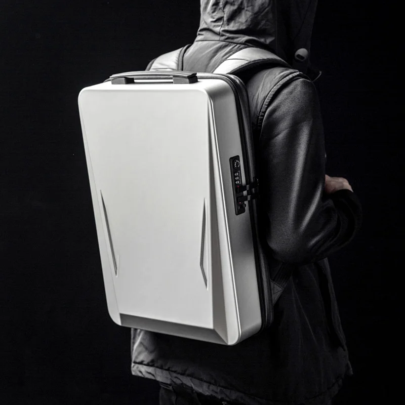 

Новая 7-дюймовая мужская сумка Alien Cuter Bag Faion Simple Busin с двойным плечом Hard ell Lo Водонепроницаемая интеллектуальная сумка для путешествий