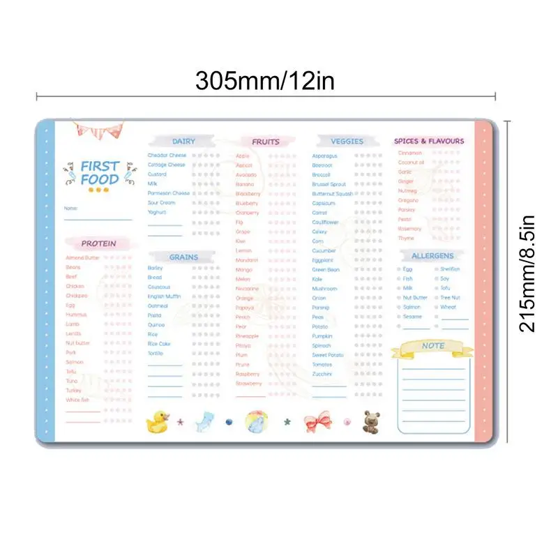 Imagem -06 - Gráfico Diário Magnético Reutilizável do Alimento Caneta Whiteboard Lista de Verificação Repetível do Primeiro Alimento com Ímã do Fidget para Crianças 2