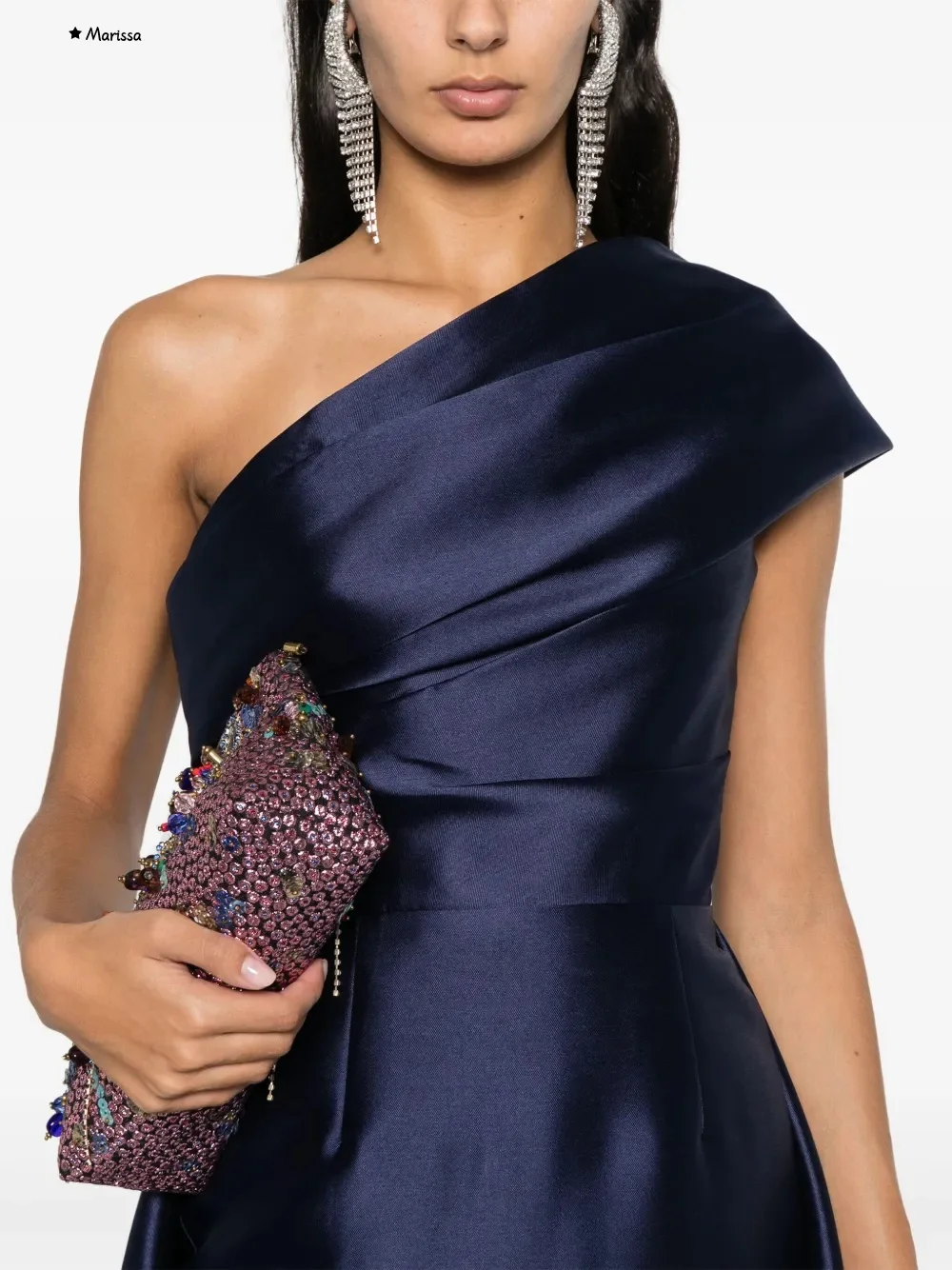 Marissa a-ligne longue modèle robes élégantes pour femmes pour robe de soirée de mariage robes de soirée luxueuses 2025 sur mesure ruban bal