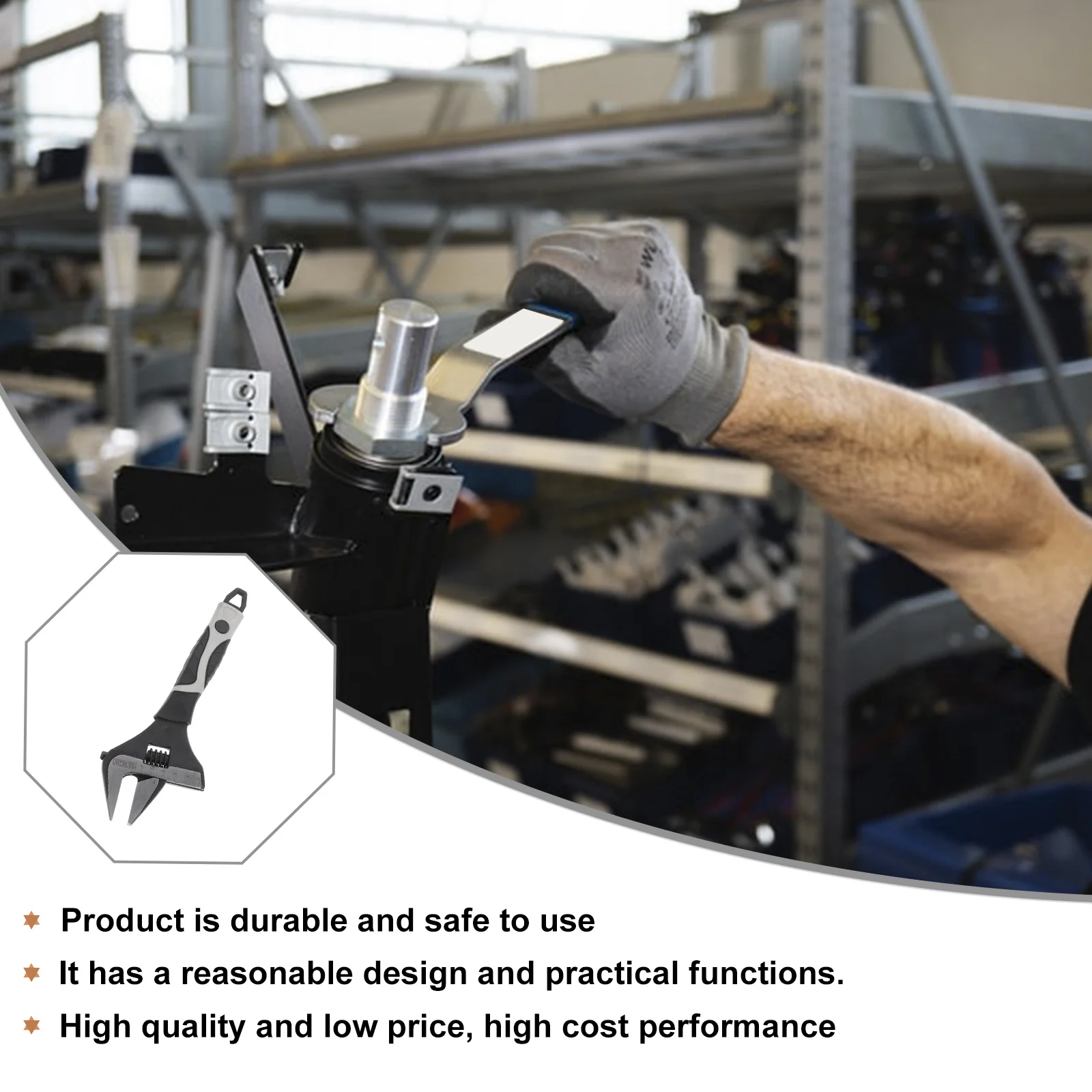 

1pc Multifunctional Wrench Adjustable Basin Faucet Repair Tool For Home Bathroom Maintenance Heavy Duty Chrome Vanadium Steel