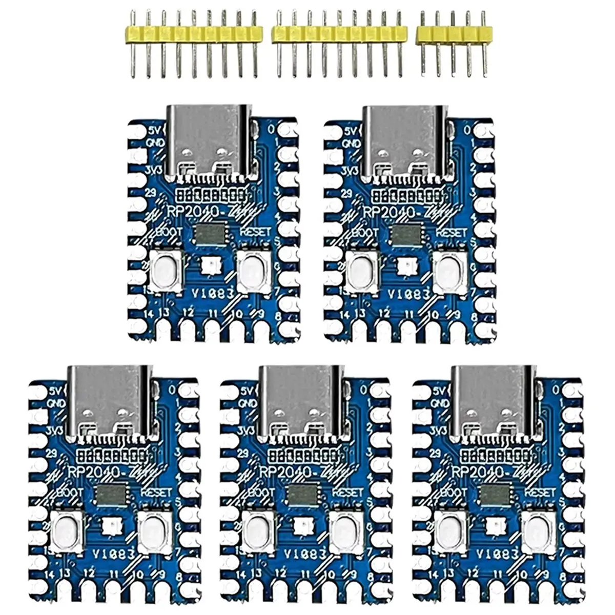▶○【On Sale】5PCS RP2040-Zero for Microcontroller Development Board Dual-Core M0+ Processor 2MB Flash XCW