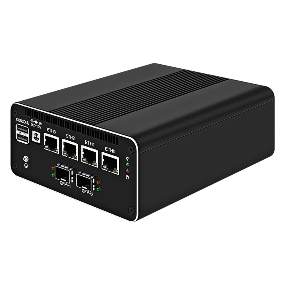 Topton Solid Firewall Mini PC 2x 10G SFP+ 4x/8x 2.5G LANs Intel